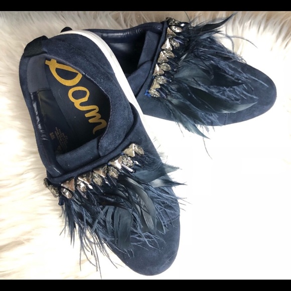 Sam Edelman Navy Suede Comfortable Flats - Picture 1 of 7